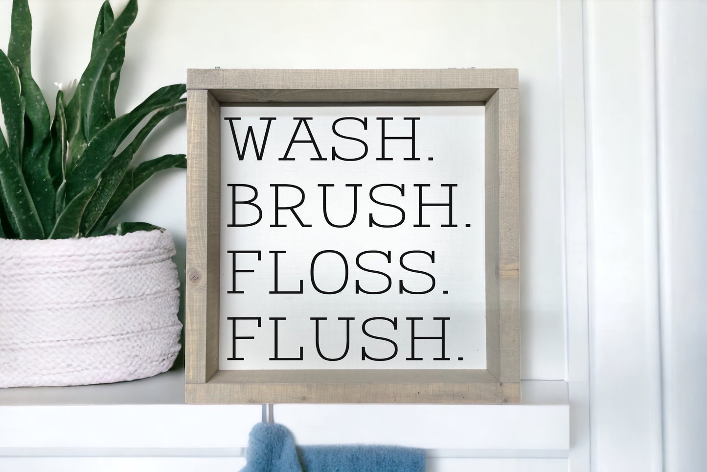 WASH BRUSH FLOSS FLUSH