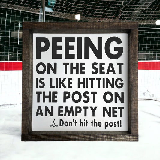Hockey Bathroom - Peeing on the seat